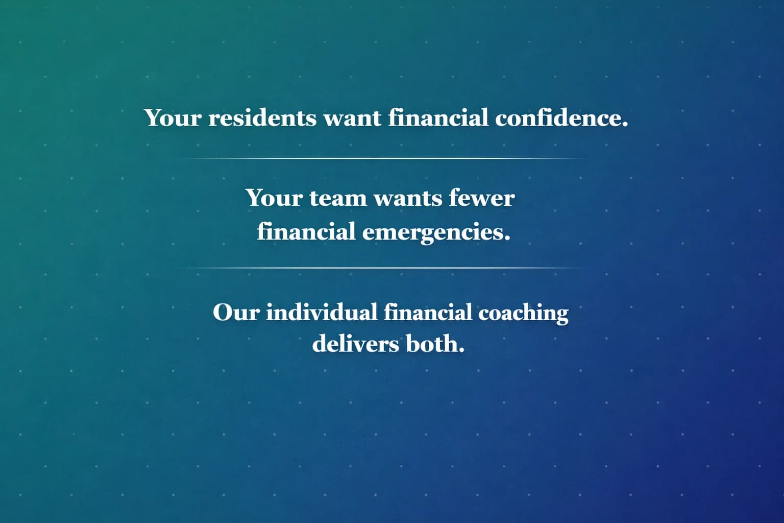 Tenant Financial Solutions — Real People, Real Coaching